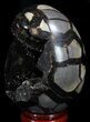 Septarian Dragon Egg Geode - Crystal Filled #37379-1
